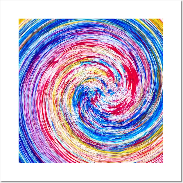 Colorful ink spiral Wall Art by Florin Tenica